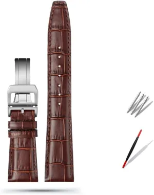 Leather Watch Band Replacement for IWC Portugieser Porotfino Family for PILOT'S Watches Strap melt myriad Folding Buckle 20mm 21mm 22mm Cowhide 