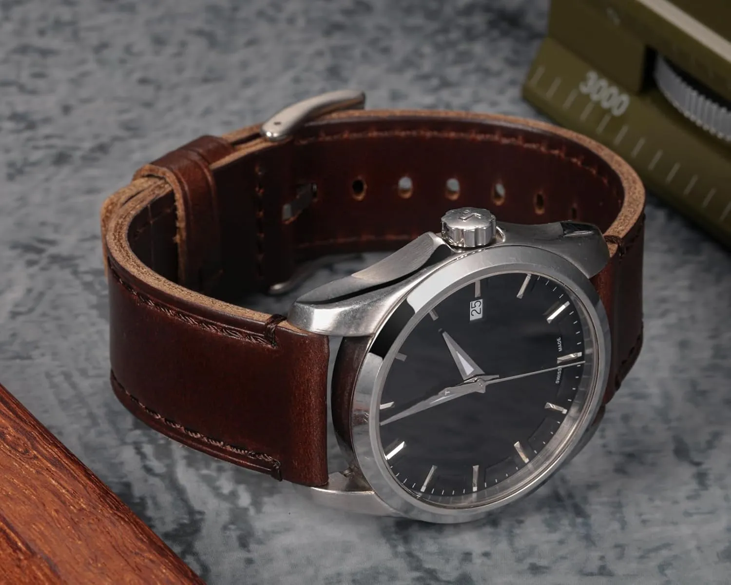 Leather Watch Bands for Men, Horween Quick Release ecosystem principal Leather Watch Strap Vintage Watch Replacement Wrap of 18mm, 20mm, 22mm hemsut h 
