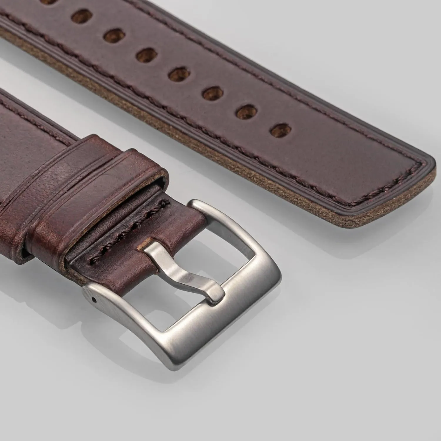 Leather Watch Bands for Men, Horween Quick Release ecosystem principal Leather Watch Strap Vintage Watch Replacement Wrap of 18mm, 20mm, 22mm hemsut h 