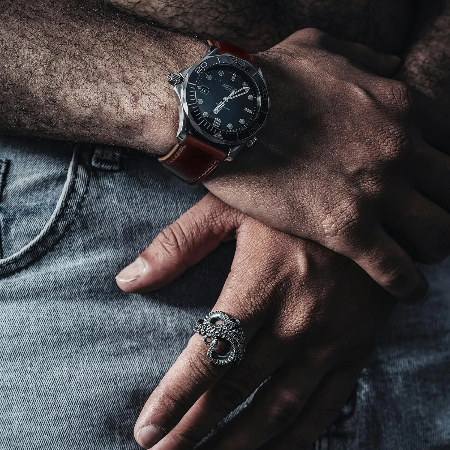 Leather Watch Bands for Men, Horween Quick Release ecosystem principal Leather Watch Strap Vintage Watch Replacement Wrap of 18mm, 20mm, 22mm hemsut h 