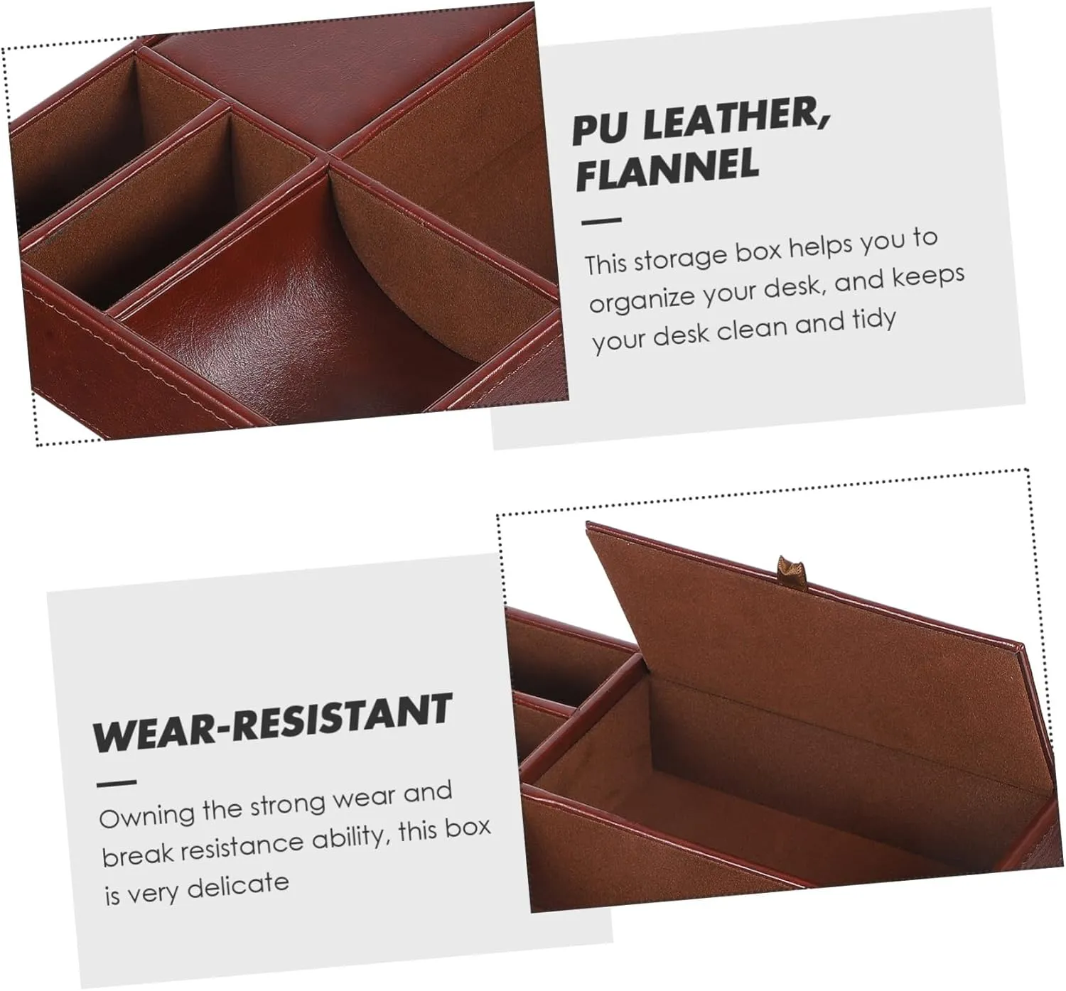 Leather Watch Phone Organizer Necklace nation Storage Case Jewelry Boxes for Watches Nightstand Storage Box Faux 