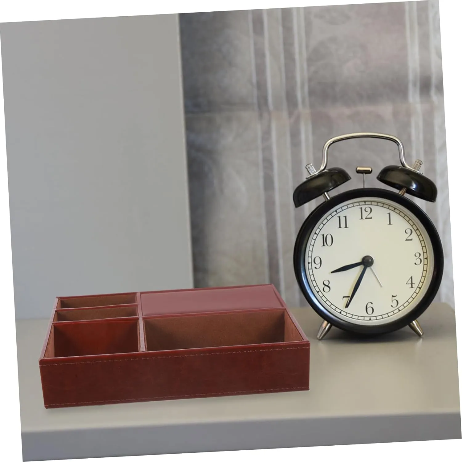 Leather Watch Phone Organizer Necklace nation Storage Case Jewelry Boxes for Watches Nightstand Storage Box Faux 