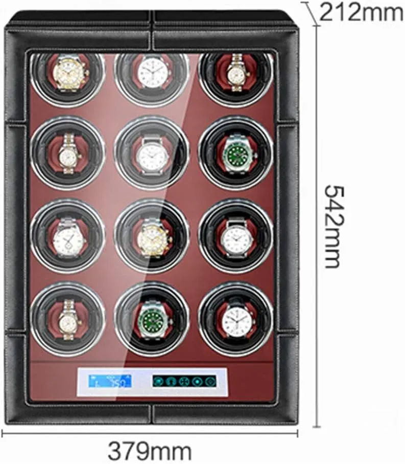 LED Backlight and LCD Screen for 2/4/6/9/12 Watches elimination shelter for Universal Women Men Watch (a 9 0) Watch Boxes Automatic Watch Roller with 