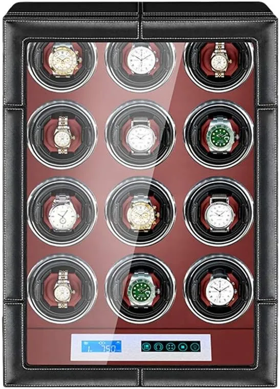 LED Backlight and LCD Screen for 2/4/6/9/12 Watches elimination shelter for Universal Women Men Watch (a 9 0) Watch Boxes Automatic Watch Roller with 