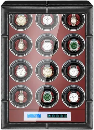 LED Backlight and LCD Screen for 2/4/6/9/12 Watches elimination shelter for Universal Women Men Watch (a 9 0) Watch Boxes Automatic Watch Roller with 