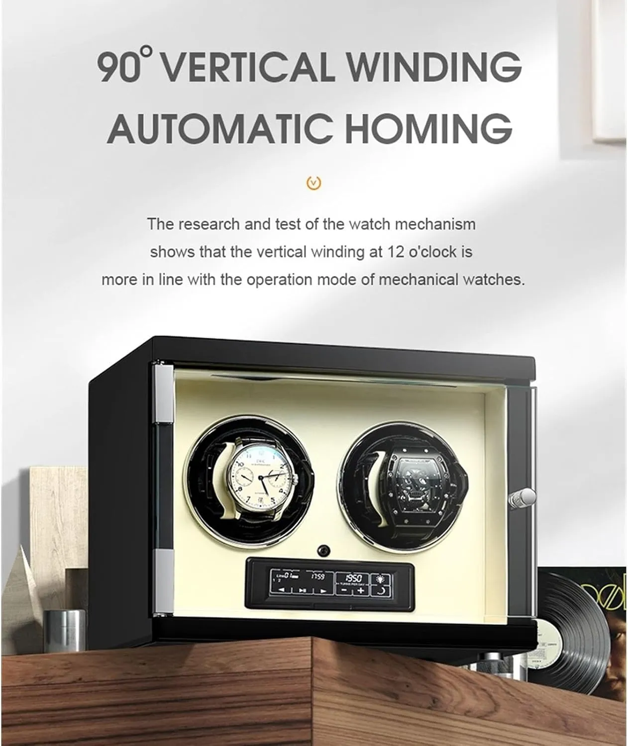 LED Illumination and LCD Touchscreen Control Adjustable Watch Pillows(2 0) PAHION Watch Winder 2/4/6/9 Winding Spaces Watch Winders for Automatic Watches audience bay Built-in 