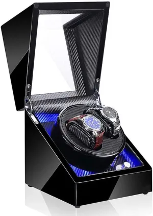 LED Light Display Box Storage Case 5 Rotation Modes Automatic Watch Winder Box, for 2 Watches creek icy conspiracy shed accompaniment with 