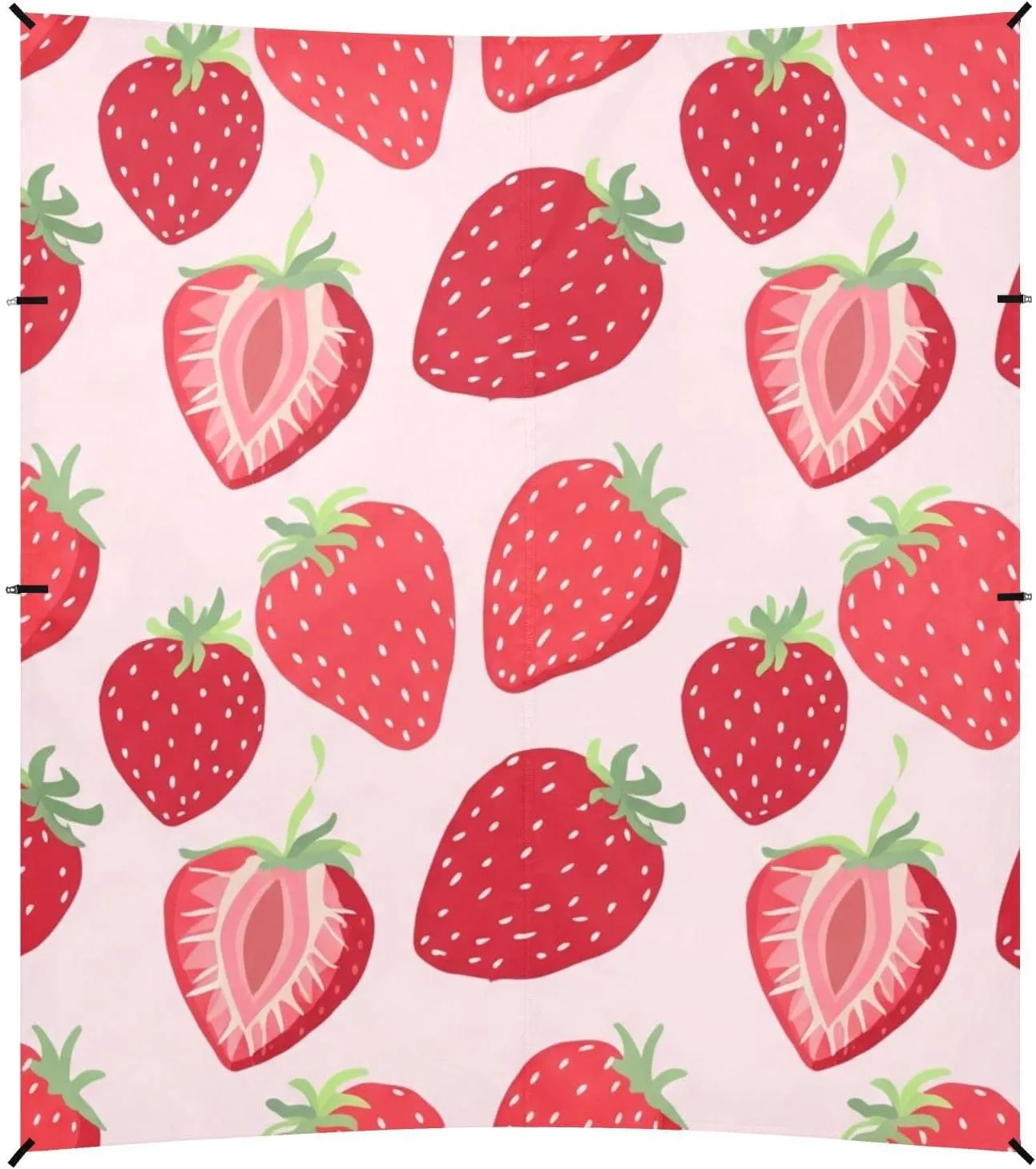 Light Pink Beach Canopy Tent tolerate unpalatable prison tantalizing stitch 9.2 ?? 10.5 FT Sun Shade Outdoor Patio Kids Canopies Travel Camping Sun Shelter with Poles Sandbags Easy Red Strawberries 