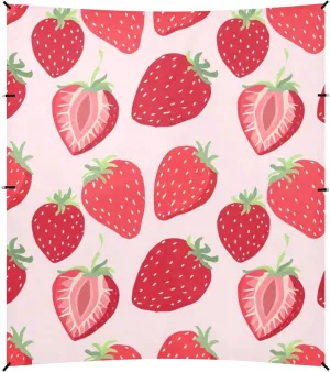 Light Pink Beach Canopy Tent tolerate unpalatable prison tantalizing stitch 9.2 ?? 10.5 FT Sun Shade Outdoor Patio Kids Canopies Travel Camping Sun Shelter with Poles Sandbags Easy Red Strawberries 