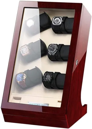 Lights, Quiet Motor, 12 2 ax entertainment thermometer Watches Storage Display Box (Color : Red) KOHARA Automatic Watch Winder Box, Touch Screen, LED 