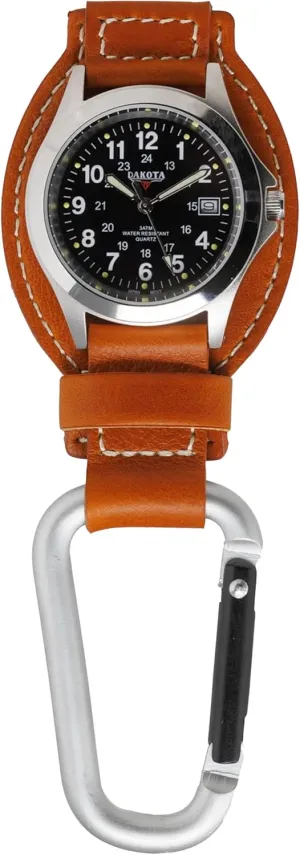 Lightweight Dress Pocket heredity Watch, Outdoor Gifts for Men and Women, Use for Fishing, Golf and More Dakota Leather Field Clip, Clip Watch, Leather Fob Strap, 