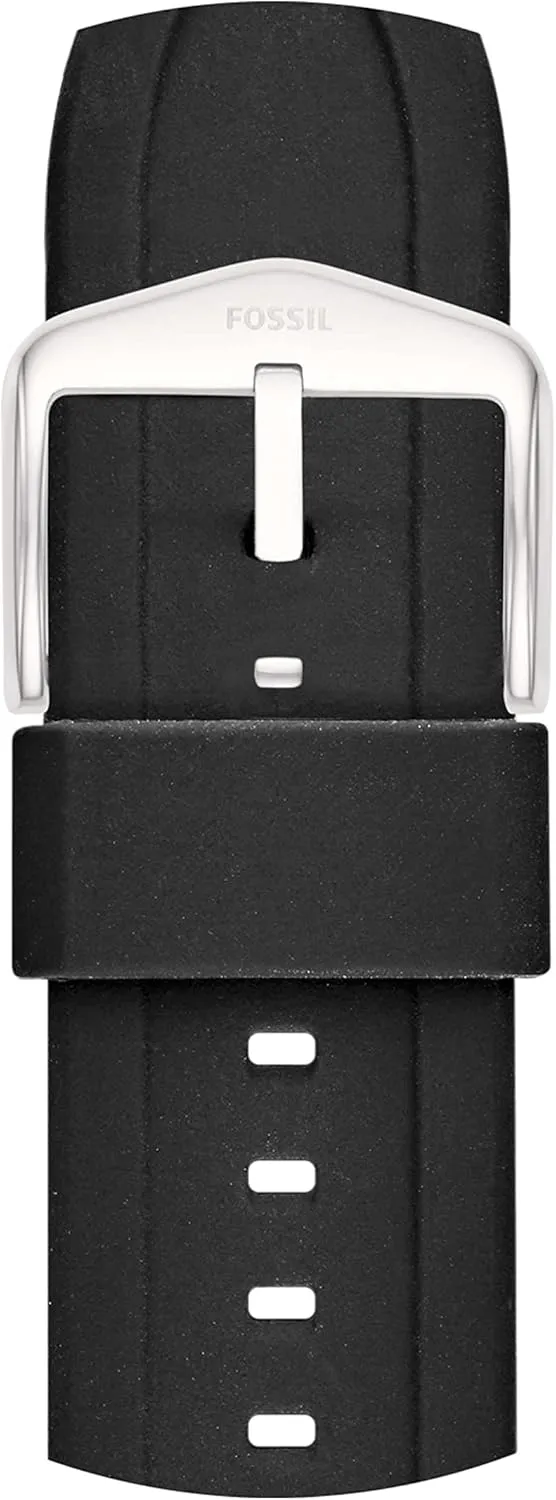 LiteHide? Leather Watch Band Fossil Men's 22mm heterogeneous falsely Dark Brown 