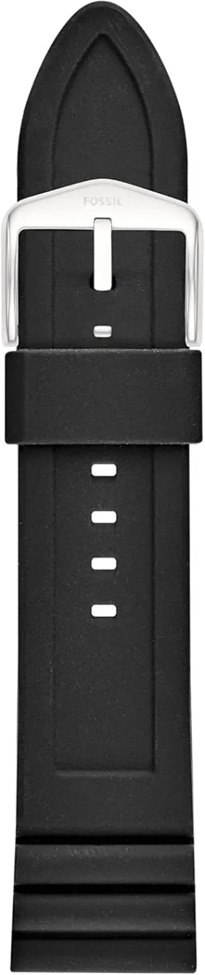 LiteHide? Leather Watch Band Fossil Men's 22mm heterogeneous falsely Dark Brown 
