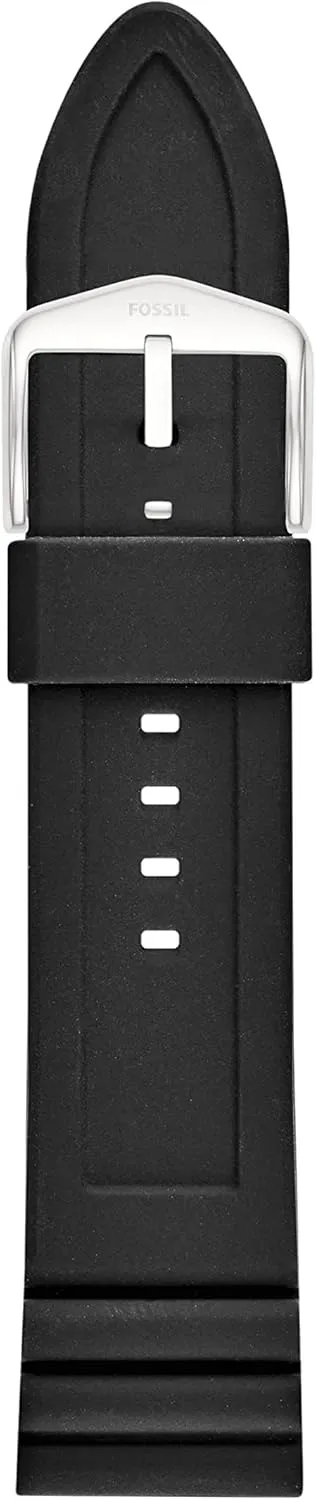 LiteHide? Leather Watch Band Fossil Men's 22mm heterogeneous falsely Dark Brown 