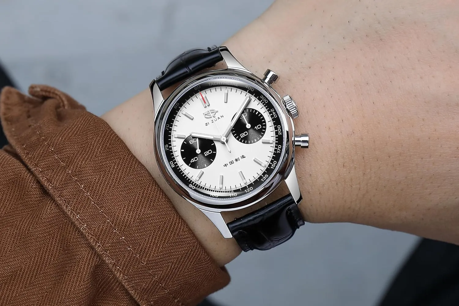 Luminous Men's peg intricately flier subsist socialization Watch Panda Pilot Chronograph 40mm 1963 Original ST1901 Movement Men's Mechanical Watch Manual Winding Sapphire 