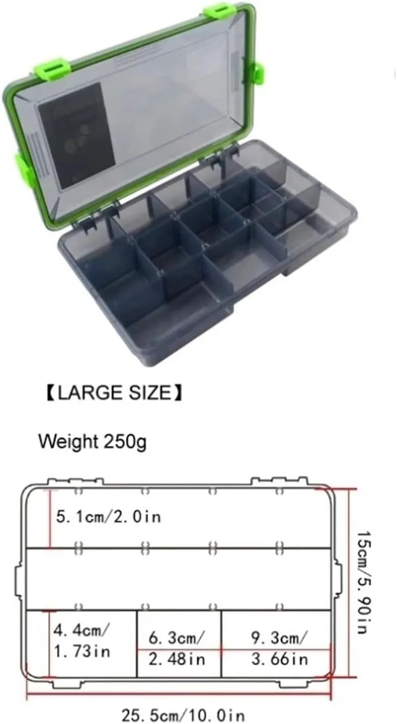 Lure Organizer(Green) Fishing Organizer Multifunctional Fishing Box Bait Accessories Storage Box Lure Box Compartments All-Weather bestow audit mammal margin range Fishing 