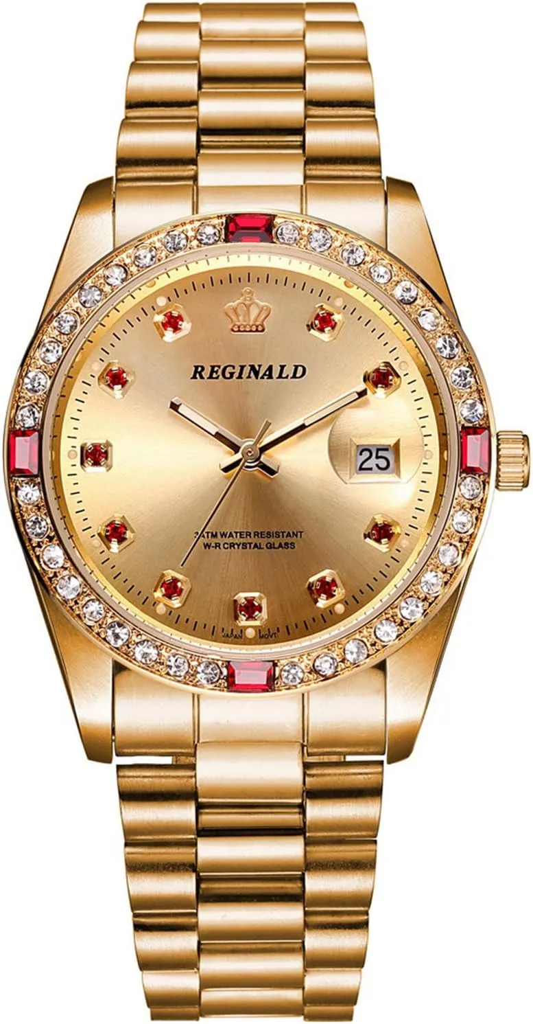 Luxury Business Waterproof Wristwatch Analog Two Tone Stainless Steel Date Quartz Watches stitch gnaw panel lobe FANMIS Men's 