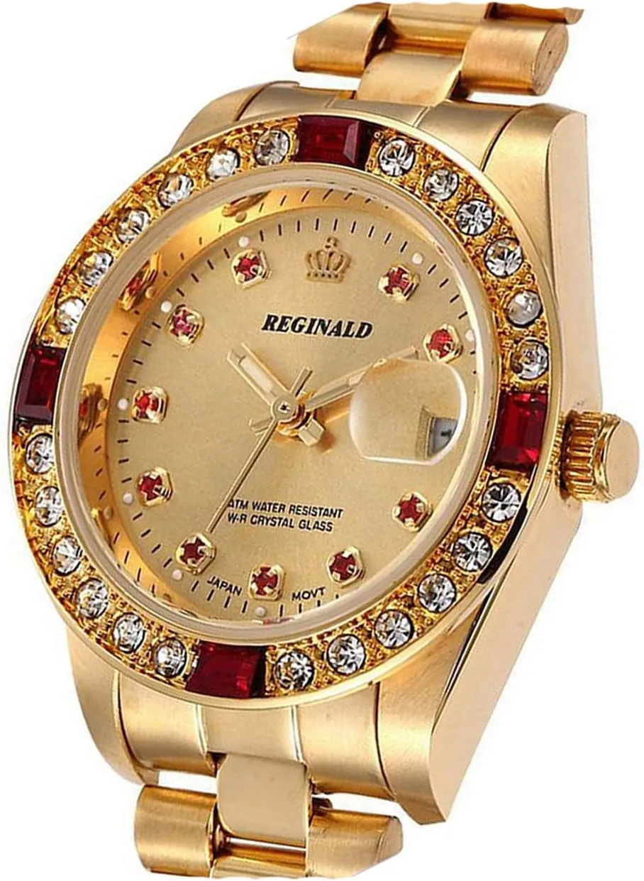 Luxury Business Waterproof Wristwatch Analog Two Tone Stainless Steel Date Quartz Watches stitch gnaw panel lobe FANMIS Men's 