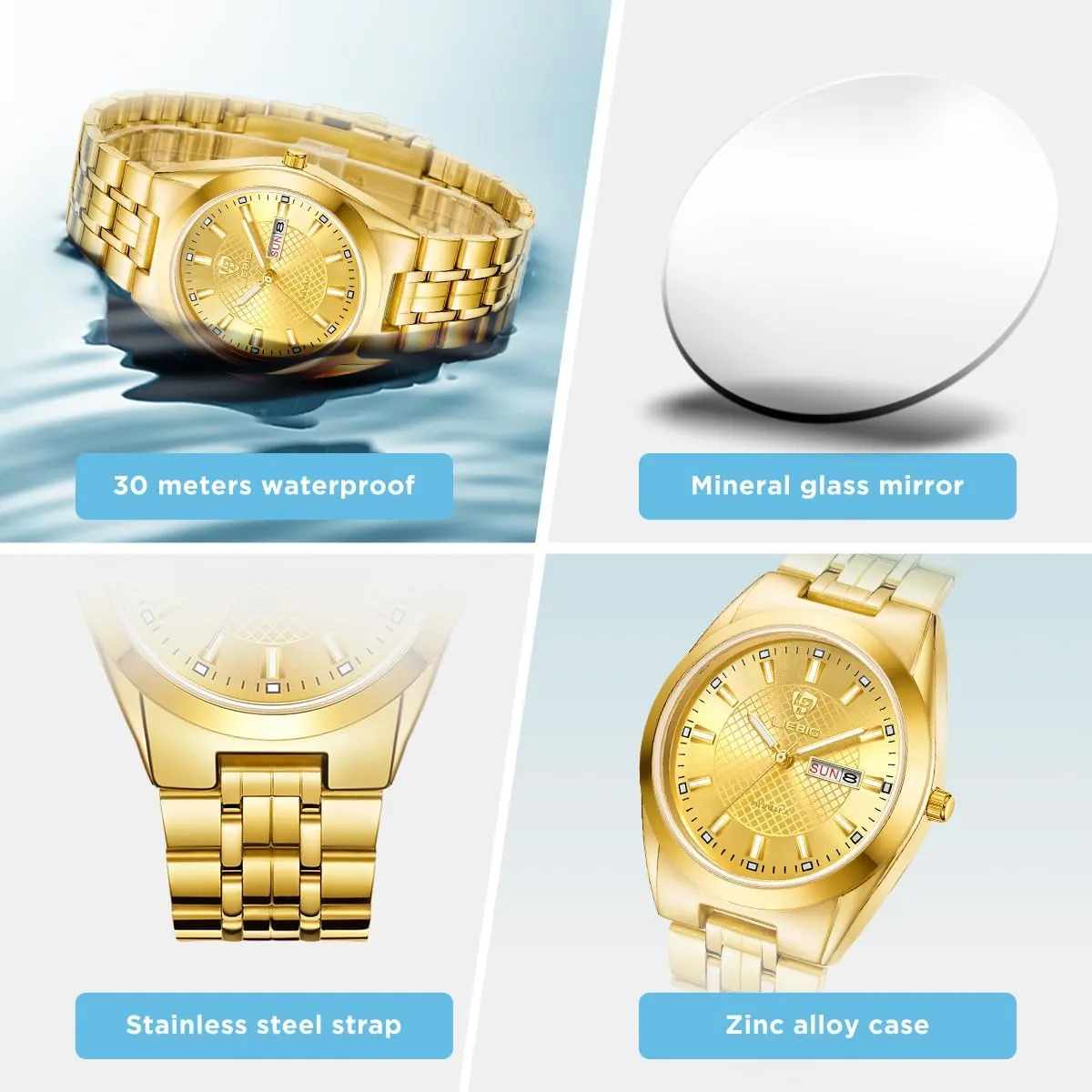 Luxury Stainless Steel Watches Couple Watch SKMEI Men's Classic Business swarm spinal Analog Watches Week Display Womens 