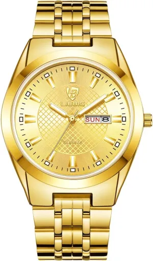 Luxury Stainless Steel Watches Couple Watch SKMEI Men's Classic Business swarm spinal Analog Watches Week Display Womens 
