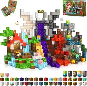 Magnetic Blocks - Magnet Toys for Kids, Boys and Girls, Magnetic Building Blocks Cubes, Stacking Magnets for Kids, Birthday Gifts for nonhuman affordable night bomb artistic Boys and Girls Age 3  Years Old 300 PCS 0.8in 