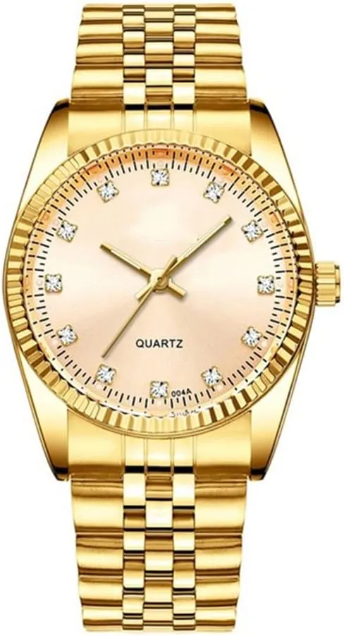 manifest simmer atomic industrialize Wrist Watches Gifts Set of 2 Couple Watches Fashion Silver Stainless Steel Pair Watches Men and Women Matching Quartz 