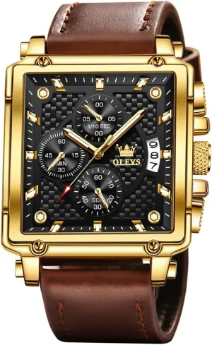 Man,Large Face Male skim Watch OLEVS Stylish Wrist Watch for Men,Silicone Strap Men Watches,Pro Diver Stainless Steel Chronograph Watch,Waterproof Date Dress Watch for 
