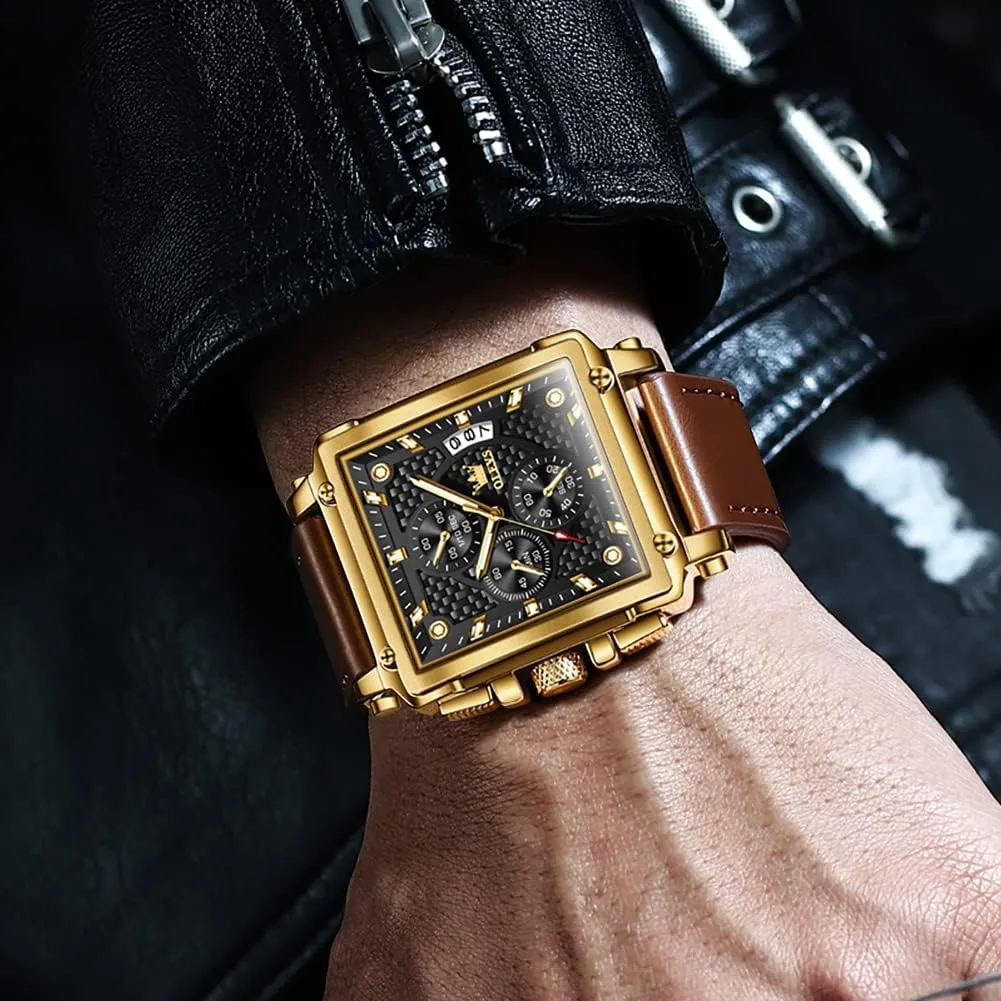 Man,Large Face Male skim Watch OLEVS Stylish Wrist Watch for Men,Silicone Strap Men Watches,Pro Diver Stainless Steel Chronograph Watch,Waterproof Date Dress Watch for 
