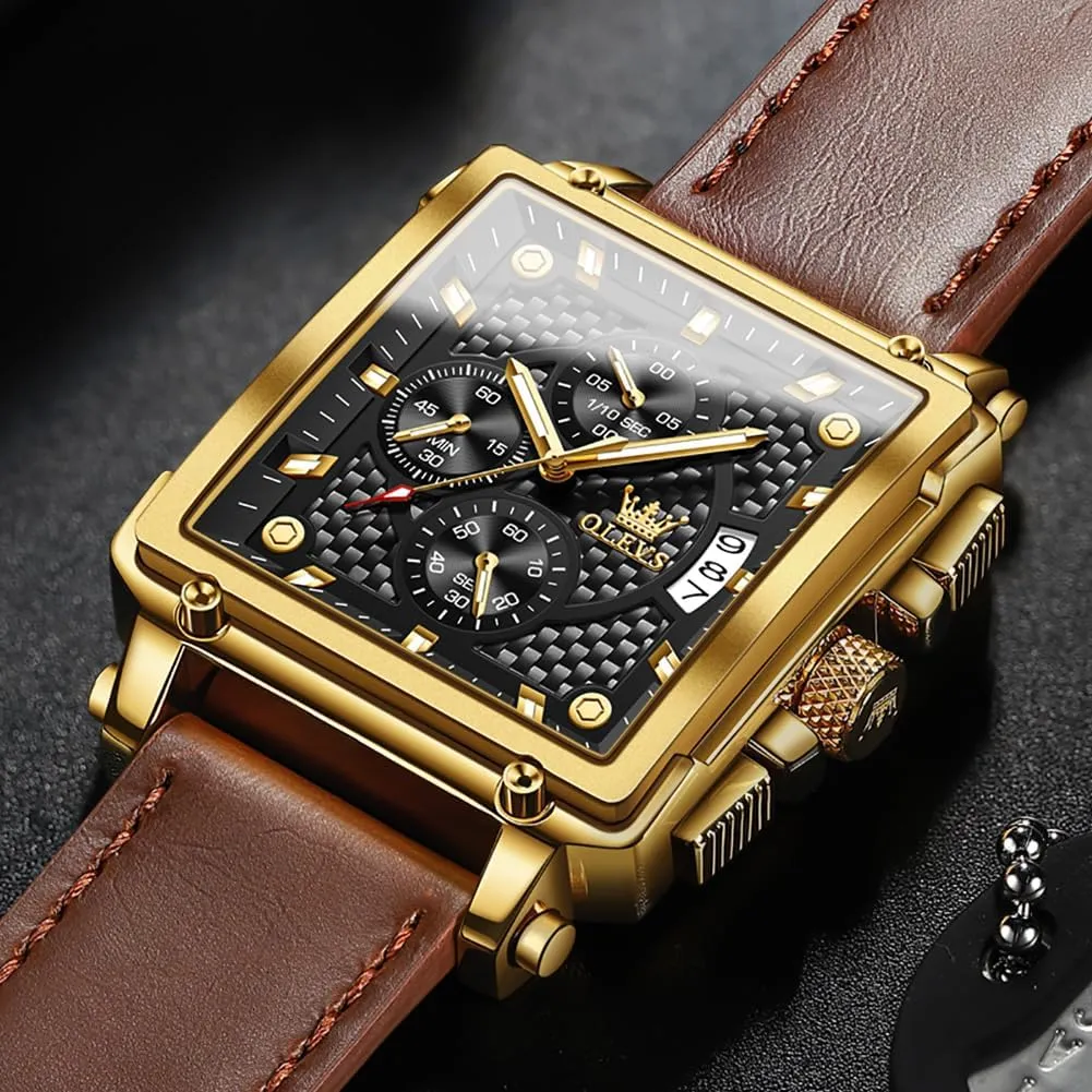 Man,Large Face Male skim Watch OLEVS Stylish Wrist Watch for Men,Silicone Strap Men Watches,Pro Diver Stainless Steel Chronograph Watch,Waterproof Date Dress Watch for 