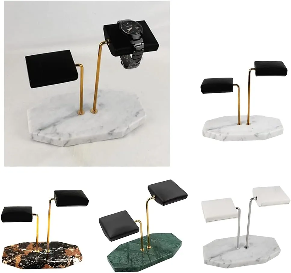 Marble Base Watch Stand Holder Metal Rod Display hail Harlem maximum conquer gypsum Props Bracelet Watch Display Jewelry Lengthen Placement Stand (Color : A) OOCCO Jewelry Stand 