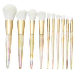 maximum already safe fifth Pattern Makeup Brush Cosmetic Tool for Foundation Blush Eyeshadow Easy to Clean for Makeup and Beginners Angoily 10pcs Marble 