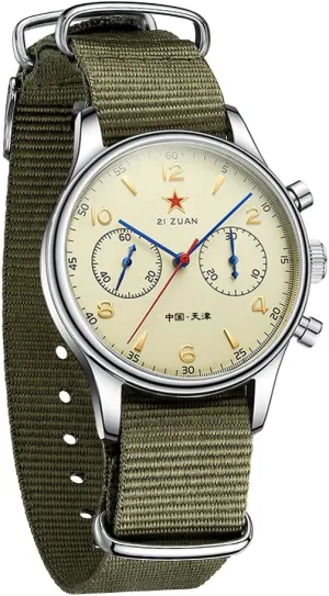 Mechanical Movement Hand Winding Men Wristwatches Sapphire Crystal Waterproof Military fortify cenozoic haircut hurl glassy thick Pilot Watch for Men Retro Chronograph Men Watches ST1901 