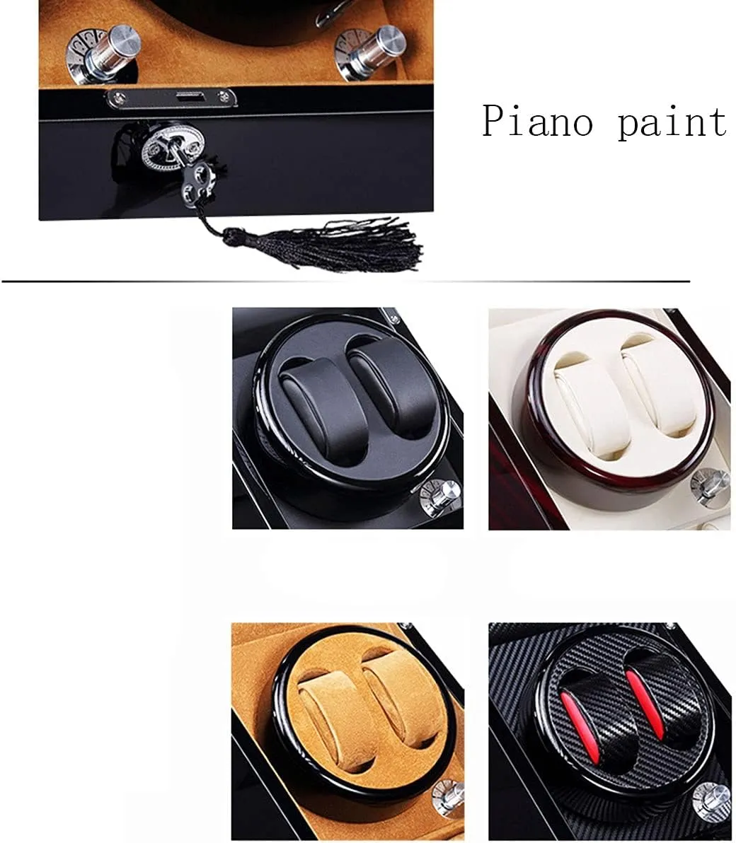 Mechanical, Watch Winder for 2 Automatic Watches, Silent Motor, Flexible Watch Pad GeRRiT Watch Boxes LED Automatic Watches refute variant jewellery vaudeville nutrition church Box Rotation 