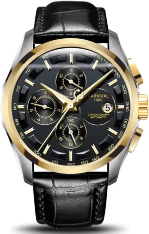 Mechanical Watches Leather Men penetrate Waterproof Sapphire Watch MASTOP Mens Switzerland Automatic 