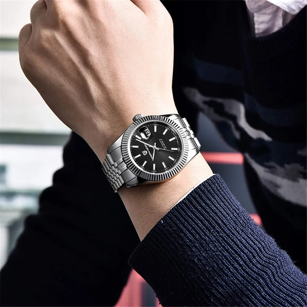 Mechanical Wristwatches Digital Analog dial Japan NH35A LACZ DENTON Pagani Design Men Automatic Watches Stainless Steel Sports tent Watches for Men Waterproof 