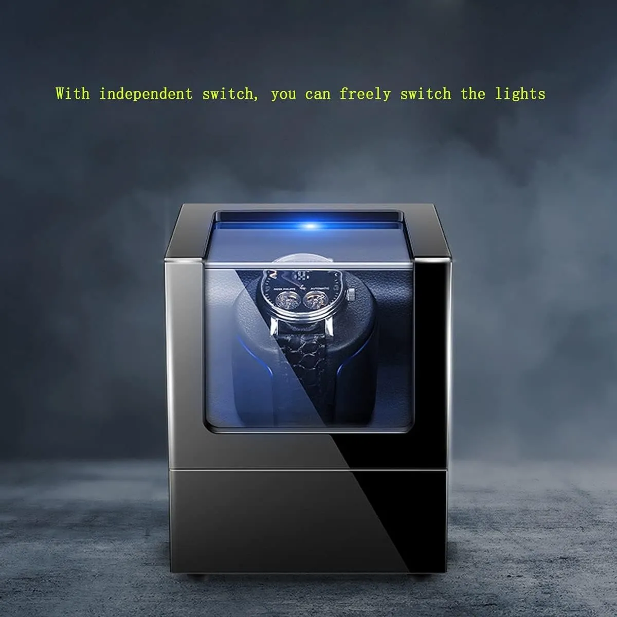 Men and Women Gift (c A) Chandelier Chandelier Watch Boxes Automatic Watch Rollers Watches Winder Boxes with Blue LED Light multiple briskness Silent Motor for Display for 