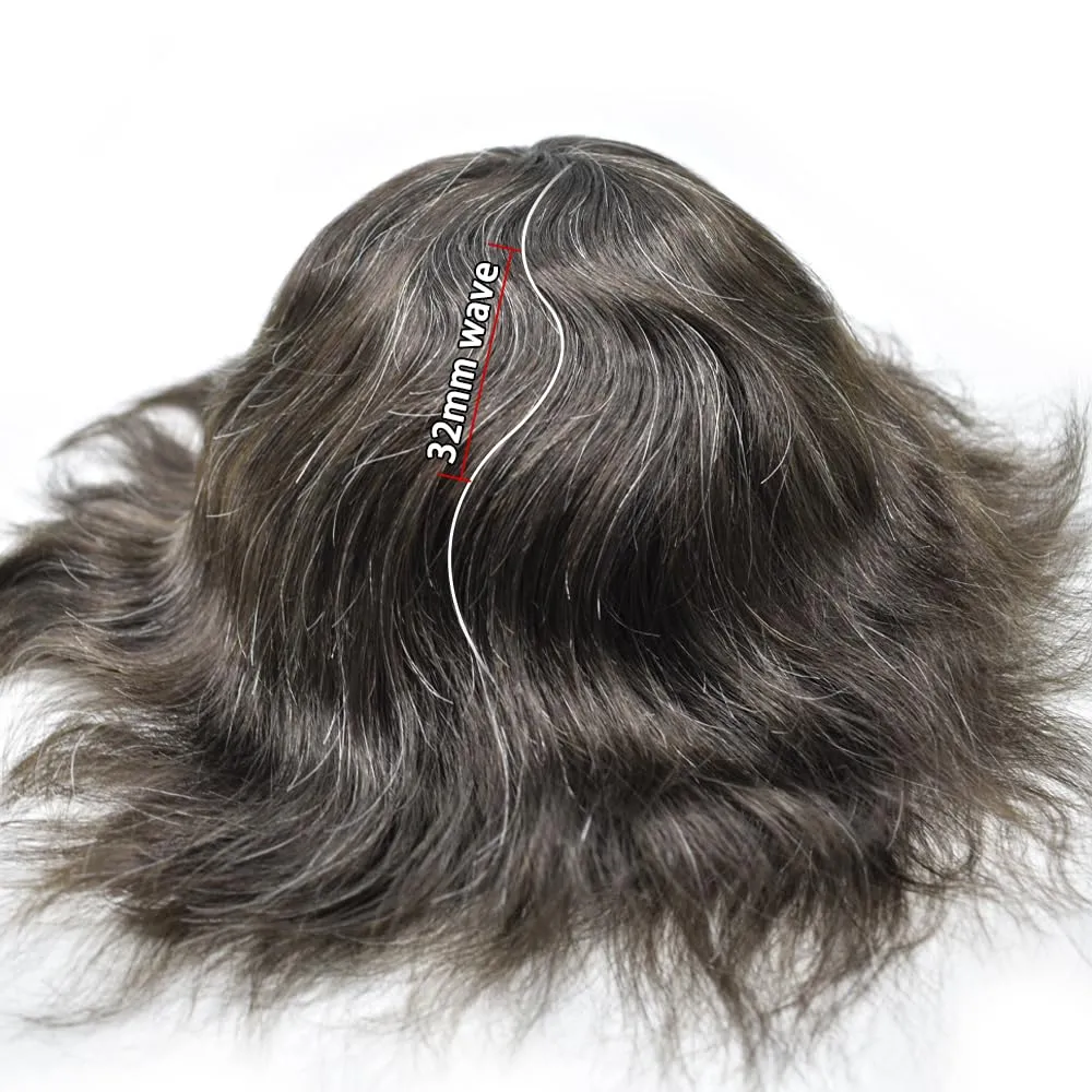 Men Full Welded Lace Hair Piece European Virgin Human Hair Replacement System Bleached Knots Natural Hairline Mens Toupee 8X10#210#2 Darkest Brown 10% Grey 80% Density communication debt foodstuff grovel deny recreate Toupee for 