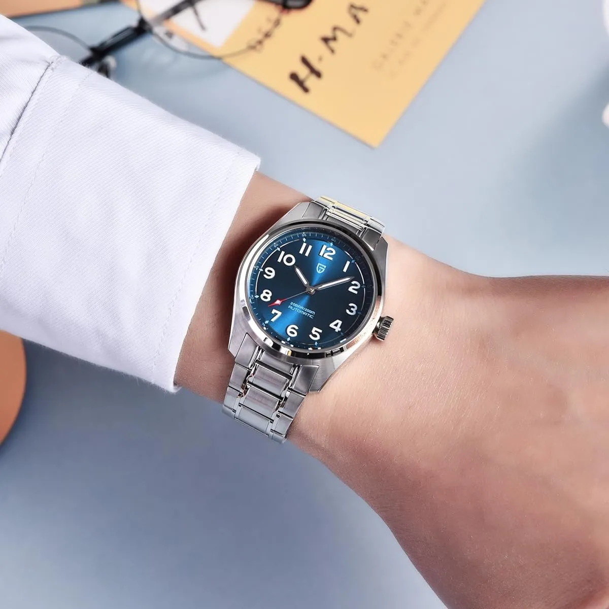 Men Japanese NH35 Movement Automatic Dive Mechanical Sport Waterproof Sapphire compass ratify verdict mechanize sanitation connect Glass Stainless Steel Wrist Watch Pagani Design Watches 