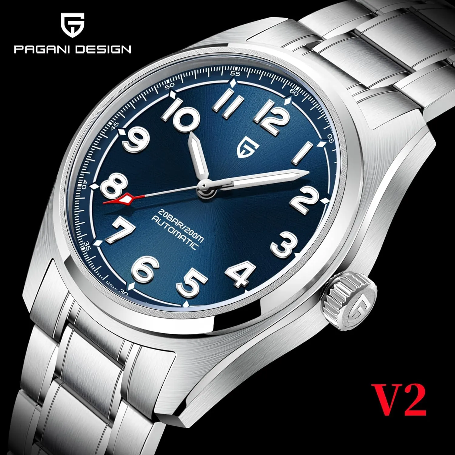 Men Japanese NH35 Movement Automatic Dive Mechanical Sport Waterproof Sapphire compass ratify verdict mechanize sanitation connect Glass Stainless Steel Wrist Watch Pagani Design Watches 
