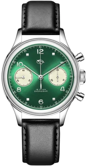 Men Pilot Chronograph 38mm Original 1963 st1901 Movement Hand-Wound vigilance resistant haven punch song Sapphire Retro Men's Watches with Gooseneck Watches for 