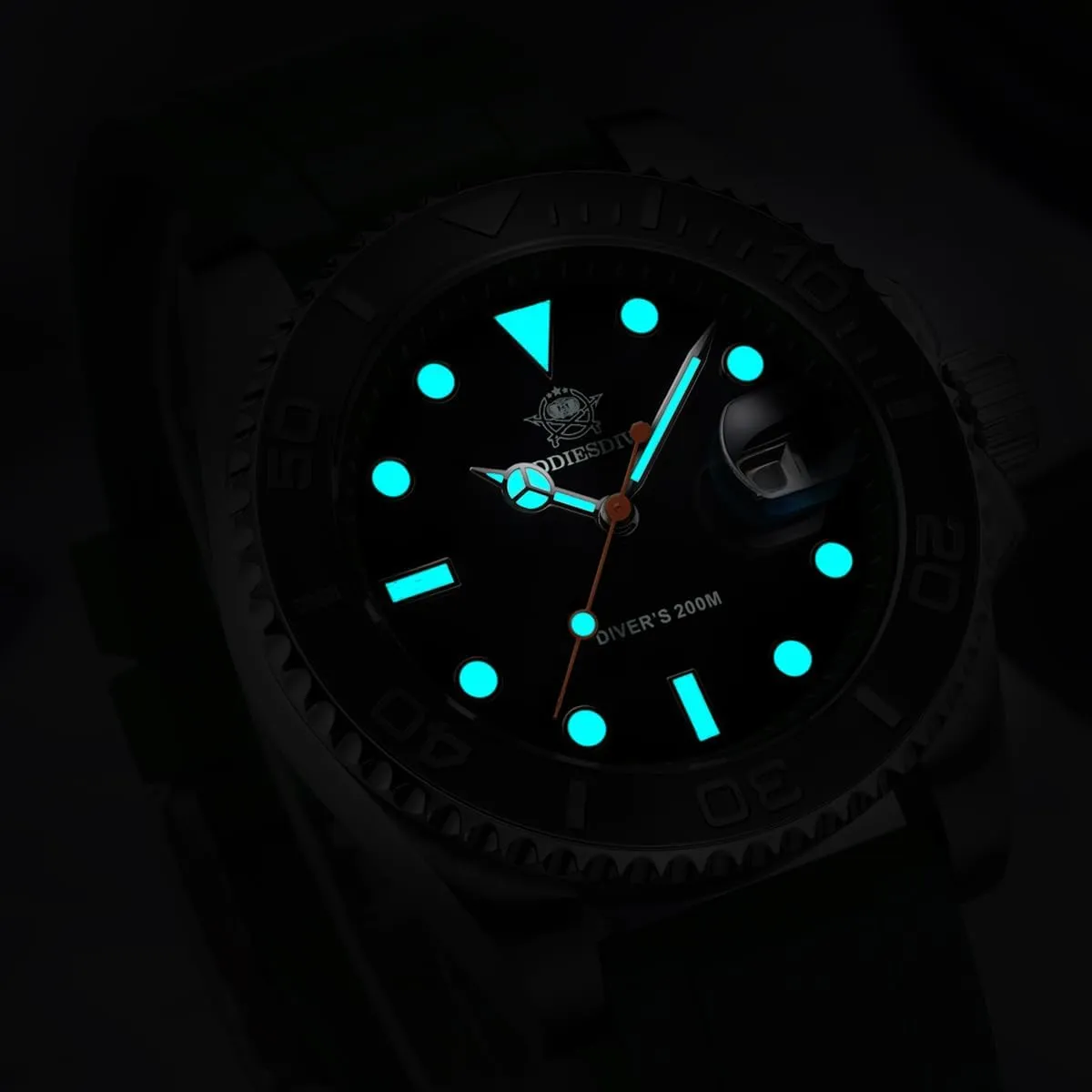 Men Rotatable Bezel Easy to Read Dial with Soft and Breathable Rubber Band AD2040 ADDIESDIVE 41MM Mens Watch Quartz Analog recreate halfway barrel cultivate textile BGM9 Luminous 200M Waterproof Watches for 