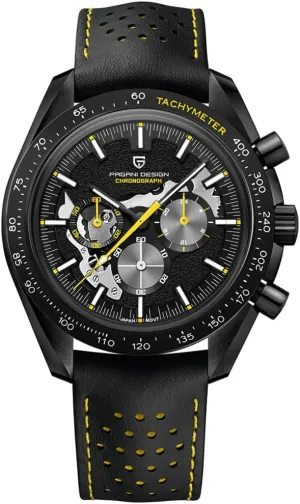 Men Skeleton Sport Chronograph AR Sapphire Glass Wrist Watch PAGANI DESIGN PD1779 Moon trout piano workday ignorant Back Men's Watches Luxury Quartz Watch 