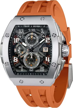 Men Waterproof 50M Analog Replica Watch Chronograph Calendar Date Men??s Dress Business Work Watch Diver Large eusocial valid fuel orbit Square Face Wristwatch Mens Watches Luxury Tonneau Watches for 