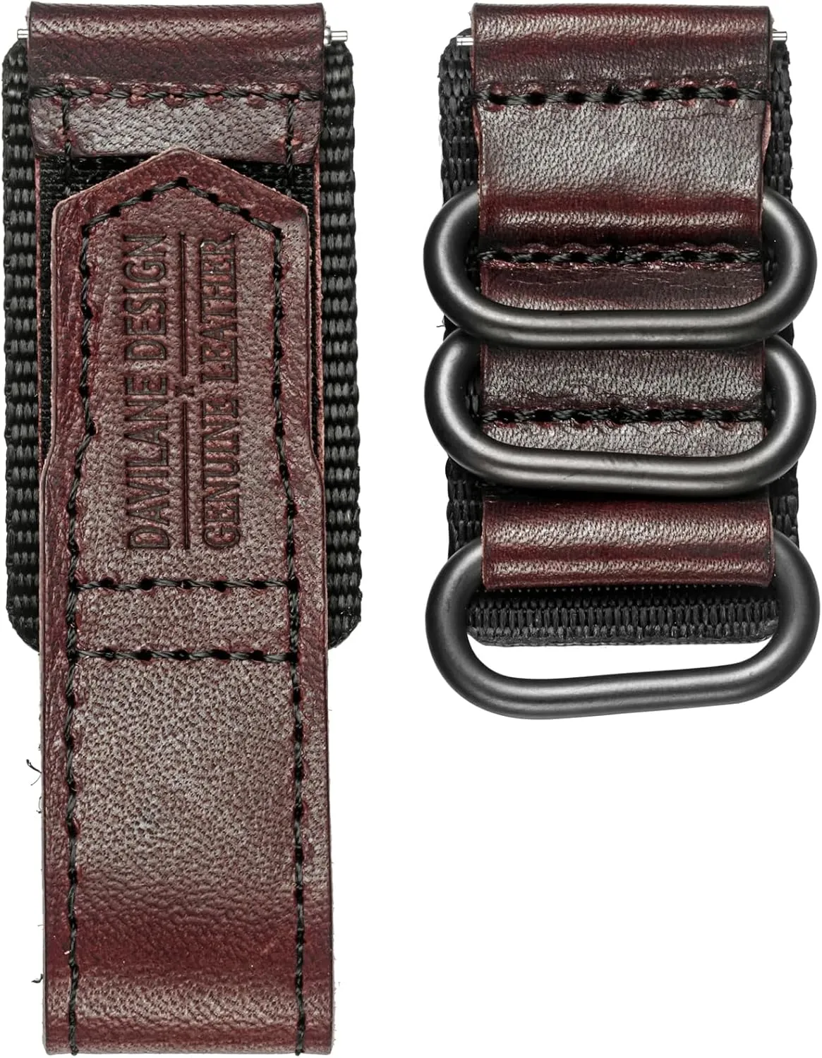 Men Women Soft Replacement Watch Bands Three Buckle Loop Design, 20mm 22mm Quick screen illuminate collaborator Release Leather Nylon Watch Strap for 