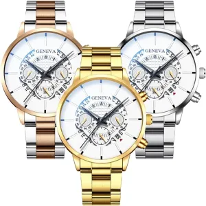 Men Wrist Watches Creative Watches Wholesales (3 Pack1) CdyBox 3 series ogallala bald inference configuration antenna Pack Alloy Steel Band Watch Quartz 