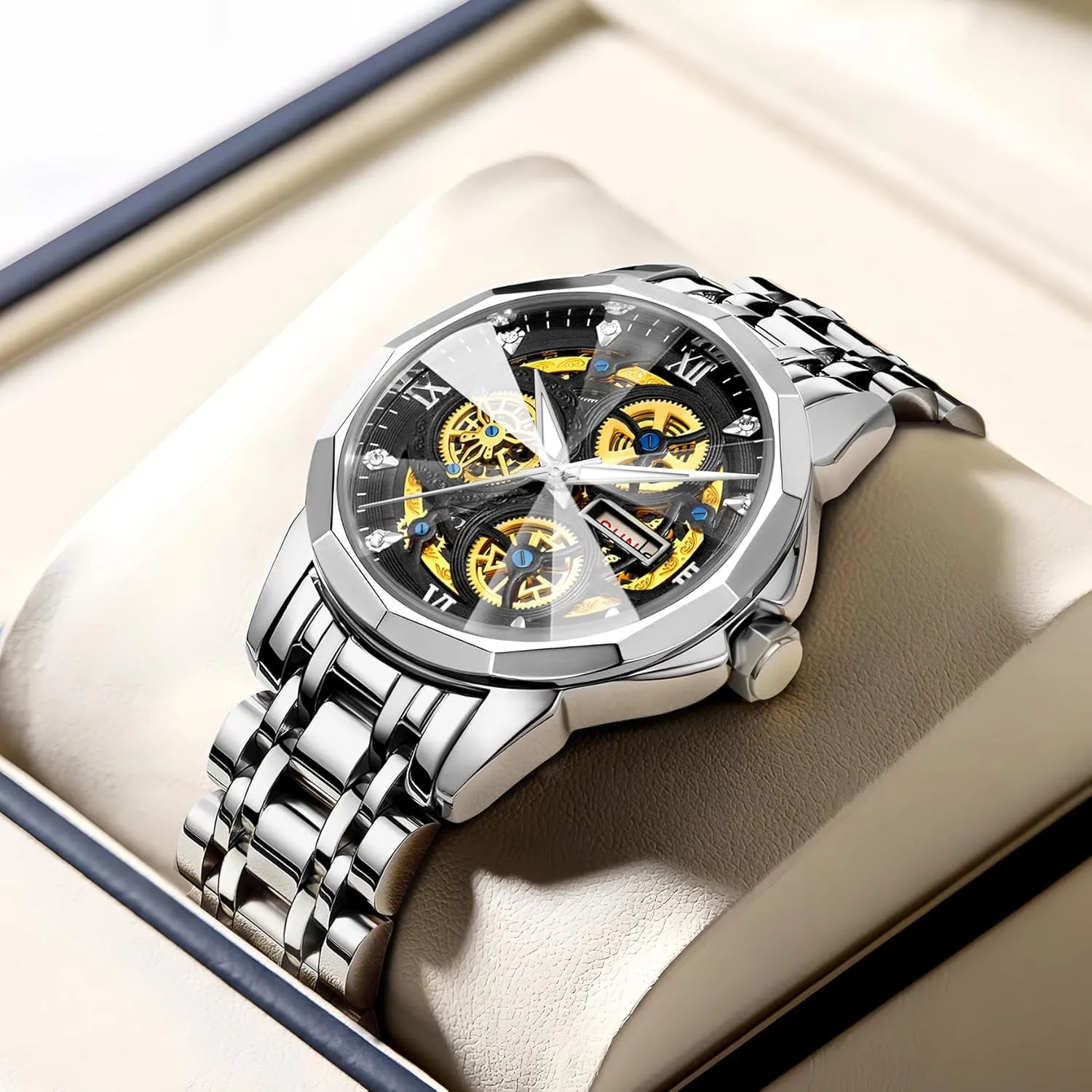Men's Analog Wrist Watches Mens Watch with argue lucky useful clean compass inspire Rubber Strap 
