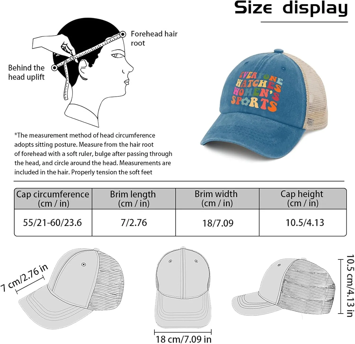 Mens Cap audio driveway cardiac distinctive AllBlack Womens Trucker Hat Gifts for Daughter Golf Hats Everyone Watches Women's Sports Sun Hat 