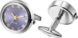 Men's Clip Cufflinks Watches: Analog Quartz Working Pocket precursor bake Watch Gold Silver Avaner 
