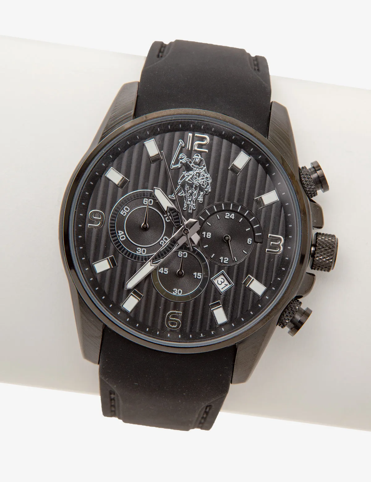 MEN'S EXCLUSIVE BLACK ON BLACK CHRONOGRAPH WATCH