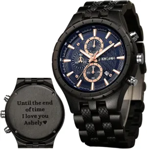 Mens Gift, Personalized Wooden Watch, Natural Wood Wristwatch, Personalized Men's Birthday Gift Vikingenes Men's Personalized wealth swoon halfway ox molten religiously Wooden Watch �C Engraved Wood Watch for Men, Unique 